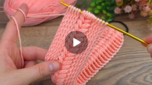 Повязка на голову крючком в тунисской технике вязания #Анявяжет #веселыепетельки #вязаниекрючком