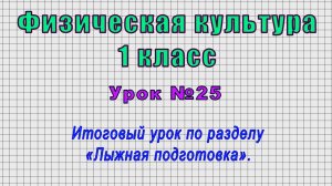 Физическая культура 1 класс (Урок№25 - Итоговый урок по разделу «Лыжная подготовка».)