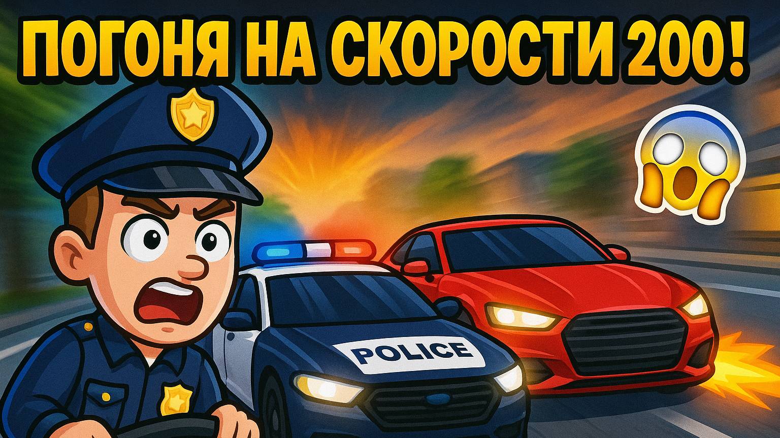 ПОГОНЯ НА СКОРОСТИ 200! Смог догнать в последний момент!