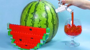 «LEGO АРБУЗНОЕ МОРОЖЕНОЕ 🍉🍦 ASMR-приготовление (Хруст, скрип, стук деталей)