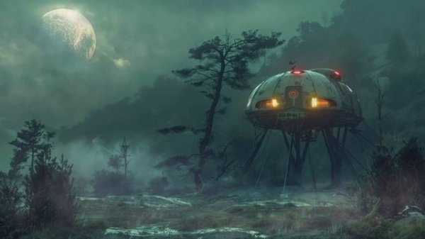 Quiet + Soothing Space Ambient Music + Sci- Fi Soundscape for Relaxation or Sleep.