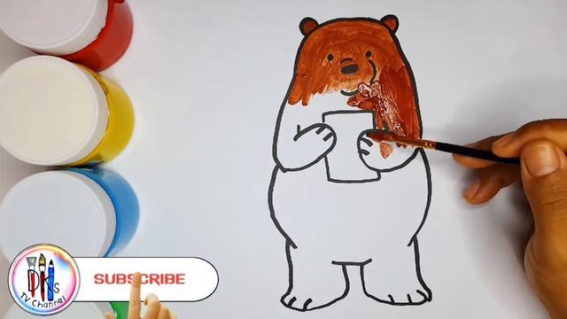 How to draw Grizzly Bear | Как нарисовать медведя гризли | كيفية رسم دب أشيب نحن الدببة العارية смотреть онлайн