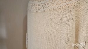 Приглашаю на платный МК, блузка с кружевом спицами