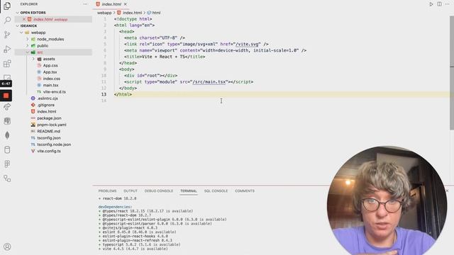 Урок 6. Создание React приложения с помощью Vite (TypeScript, Node.js смотреть онлайн