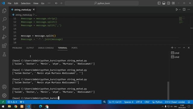 Python-дағы String методтары | Қазақша Python курсы (3.10-бөлім) смотреть онлайн