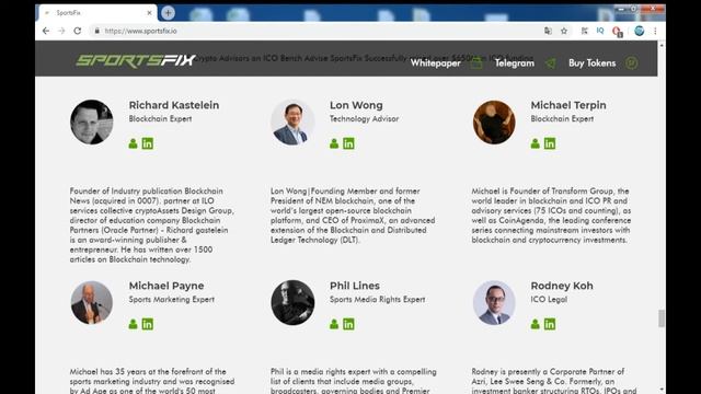 Обзор ICO | SPORTSFIX - доступный цифровой контент для любого пользователя