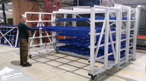 Стеллаж для листового металла 3000х1500 с выкатными полками серии 1615