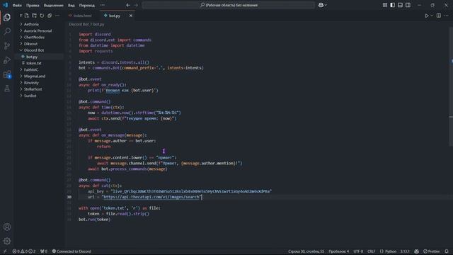 #3 Создание Discord-бота | Возможности API смотреть онлайн