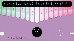 Happy Birthday to you Kalimba cover. Ноты.