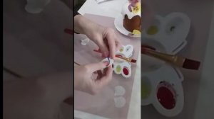 Украшаем куличи анютиными глазками из вафельной бумаги