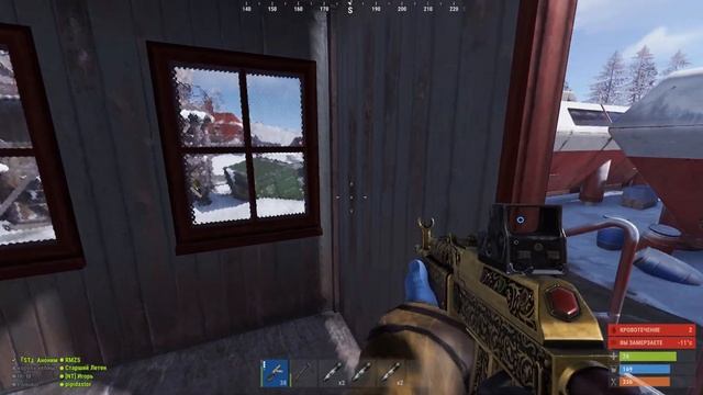 Рыбак новичок пытается выжить и заработать скрап в Rust/