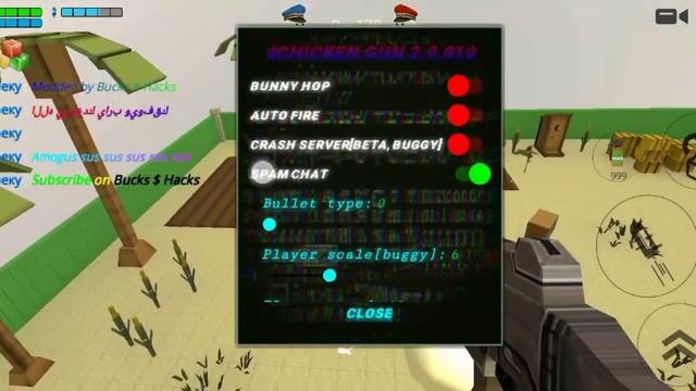 Chicken gun 2.9.01 читы/mod menu || chat spammer, shutdown server, huggy wuggy, anti kick, money смотреть онлайн