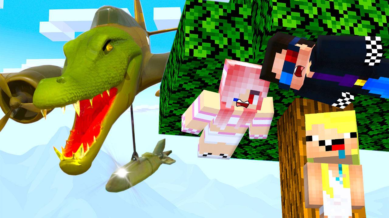 🐊💣ПРЯТКИ ОТ БОМБАРДИРО КРОКОДИЛО В МАЙНКРАФТ! ШЕДИ ЛЕСКА И НУБИК MINECRAFT