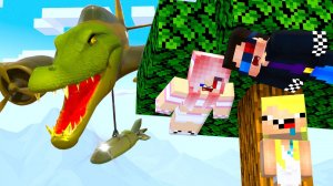 🐊💣ПРЯТКИ ОТ БОМБАРДИРО КРОКОДИЛО В МАЙНКРАФТ! ШЕДИ ЛЕСКА И НУБИК MINECRAFT