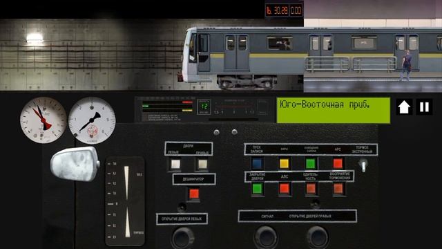 От Некрасовки до Нижегородской на поезде 81-720 Яуза Moscow metro simulator 2d