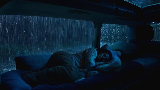 Тяжелый ночной дождь в уютной машине 🚗 Гром и звуки дождя для мгновенного засыпания смотреть онлайн