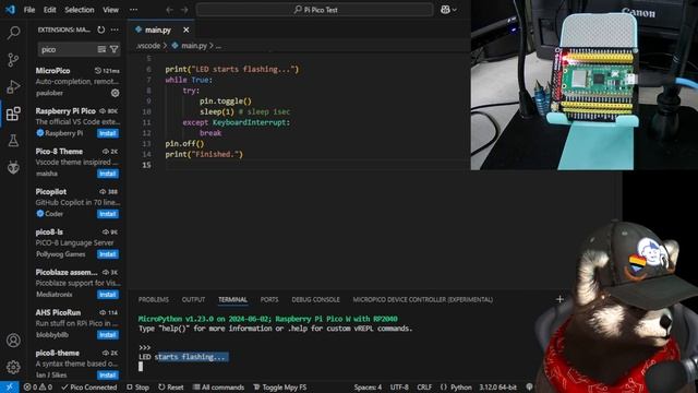 Программируем RPi Pico C VS CODE & MicroPico Extension