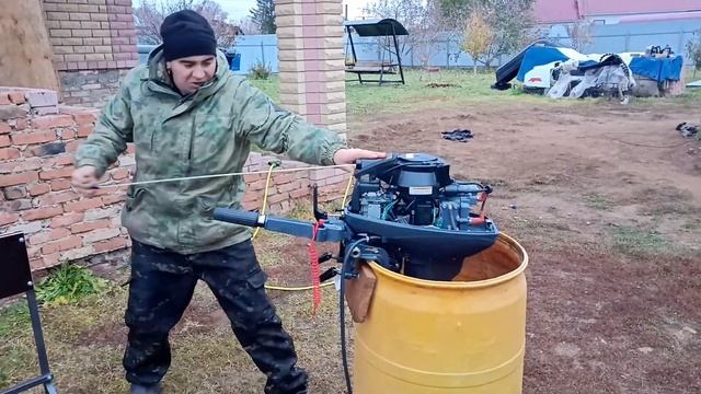Распаковка и обкатка лодочного мотора BAIKAL 9.9  (15)
