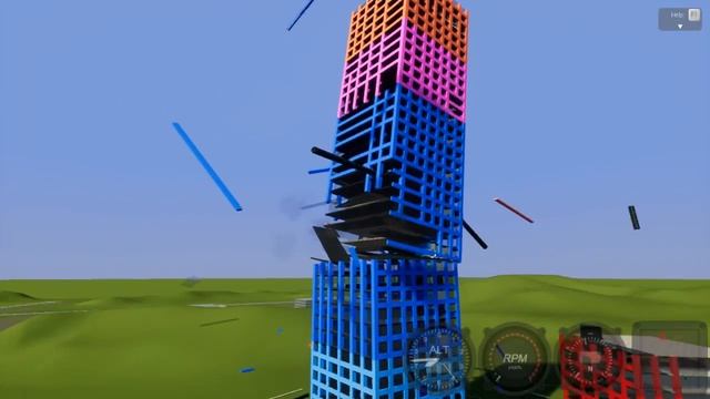 САМОЛЁТ ПРОТИВ НЕБОСКРЁБА-ТРАНСФОРМЕРА | BRICK RIGS