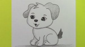 Рисунок милого щенка: как нарисовать собаку карандашом, легкие рисунки