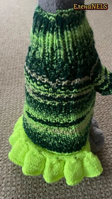 Платье с воланом спицами#dogclothes#одеждадляйорка смотреть онлайн