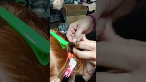 Наращиваю дочке длину, точечное афронаращивание #косы