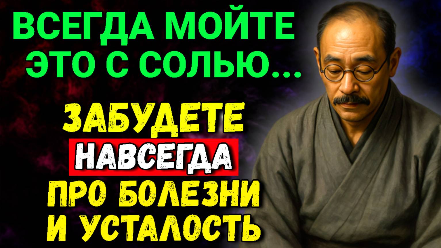 Эту часть тела всегда МОЙТЕ с СОЛЬЮ и вы перестанете болеть и забудете про усталость.