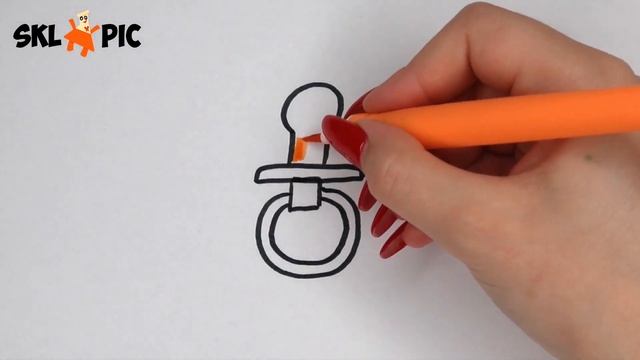 Раскраска Для Детей СОСКА. Как Нарисовать Соску. How To Draw A Pacifier For Kids смотреть онлайн