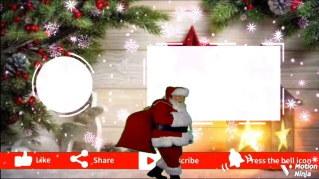 new year end screensaver for video with santa claus (footage)    конечная заставка для видео