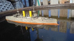 Броненосный крейсер Асама из пластилина | Корабль из п