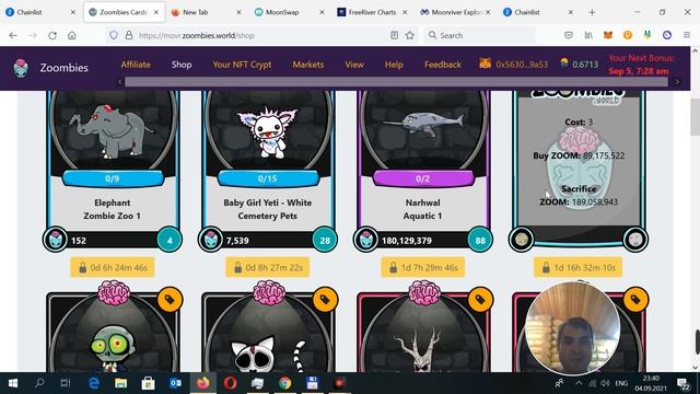 Zombies - первая НФТ-игра на MoonRiver Moonswap - dex на Moonriver