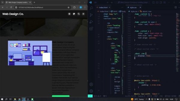 Верстка адаптивного сайта на HTML, CSS & JavaScript || Web Design Company Landing page HTML CSS & J