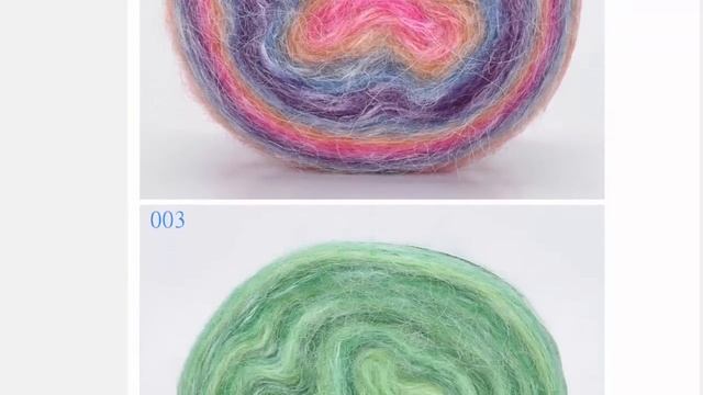 100 г 680 м шар, градиентная мохеровая шерстяная пряжа из Анголы