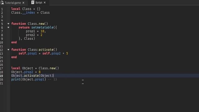 Кратко о ООП в Luau - Roblox Studio смотреть онлайн