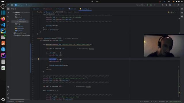 JS Генерирую страницу из сетевого ответа в формате JSON и смотреть онлайн