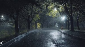 Шум дождя ночью в парке ASMR. Белый шум для крепкого сна