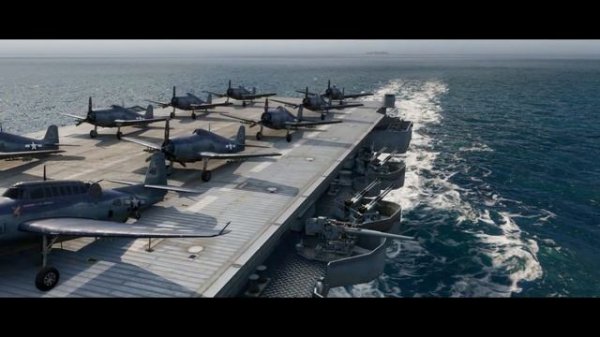 Aircraft carrier Saratoga【001】（航空母艦 サラトガの動画 001/Авианосец Са