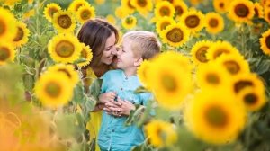 Наша мама солнышко, а мы ее подсолнушки