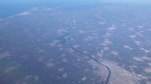 Египет вид на Нил с самолёта, Каир с самолёта