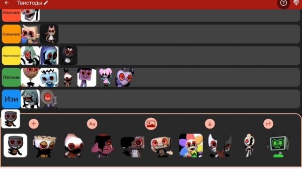 Тир лист Твистедов в Dendy's world.Мир денди.