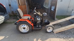 Мой первый минитрактор "Долгострой". Часть 12. Окрашивание,передние крылья, отправка отцу.