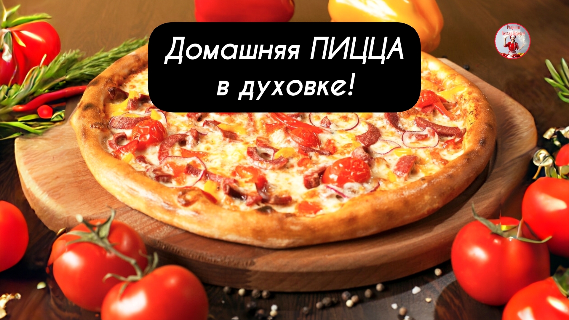 Рецепт ПИЦЦЫ Домашняя ПИЦЦА в духовке! Тесто для ПИЦЦЫ! смотреть онлайн