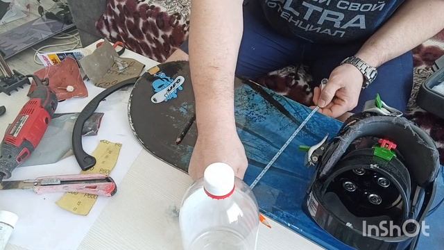 ремонт сноуборда и установка бампера