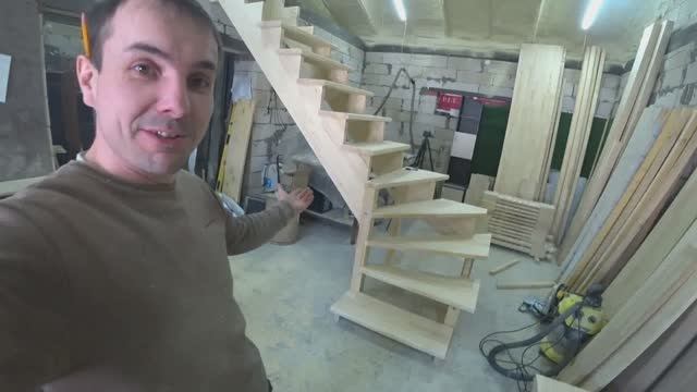 Изготовление деревянных лестниц под ваш проём. смотреть онлайн