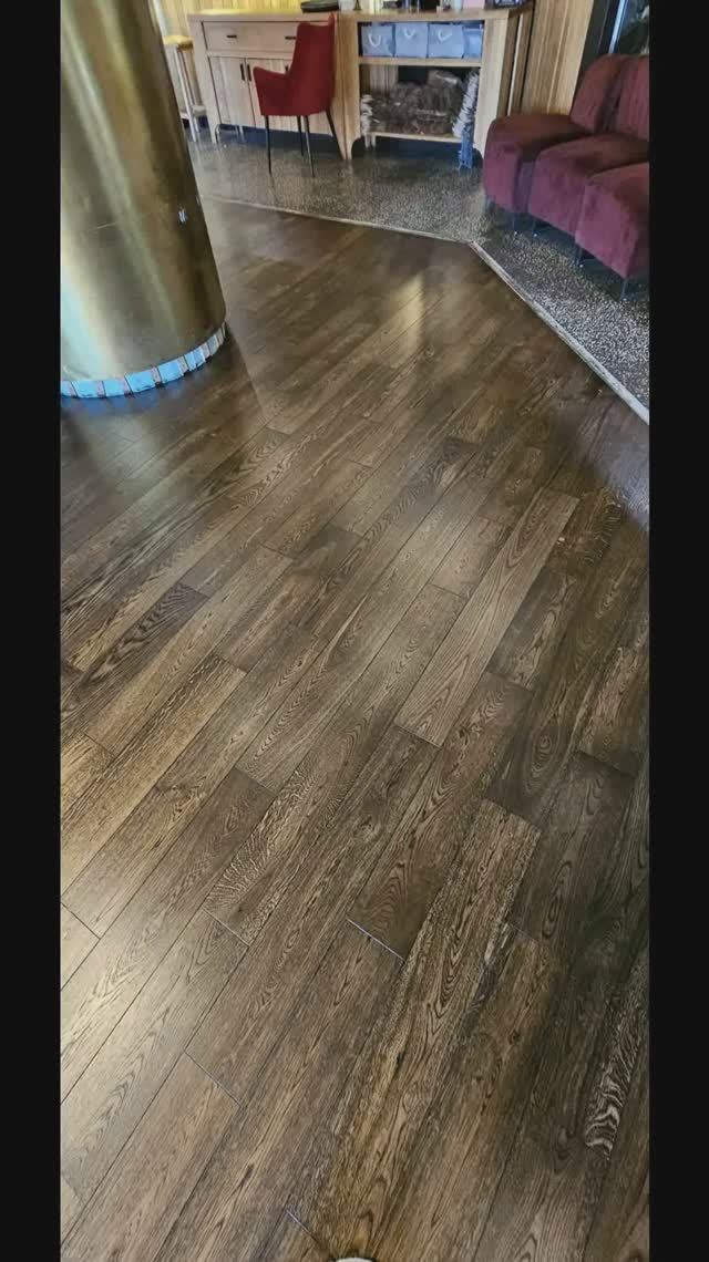 Реставрация дубового паркета в ресторане ASADO. смотреть онлайн