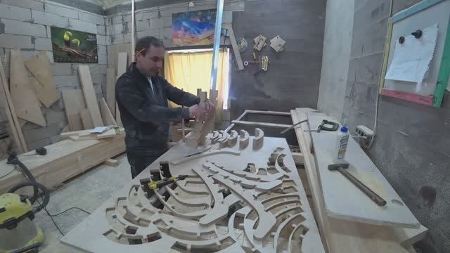 Деревянные лестницы на заказ и мебель из фанеры на ЧПУ станке. смотреть онлайн