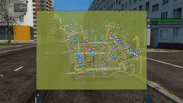 🚔City Car Driving: ВАЗ-2103 Жигули, на тройке среди громадных зданий Нового города утонувших во мгл