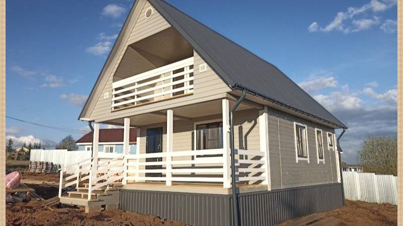 Помыл грешное тело — сделал великое дело! Вместительная двухэтажная баня 6х7 с лоджией и террасой смотреть онлайн