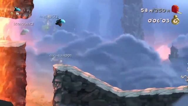 RAYMAN LEGENDS испытание дня земля бледных мертвецов 0'20