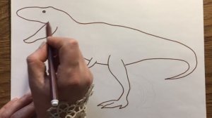 How to draw dinosaur tyrannosaur - for Kids. Как нарисовать тиранозавра